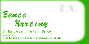 bence martiny business card